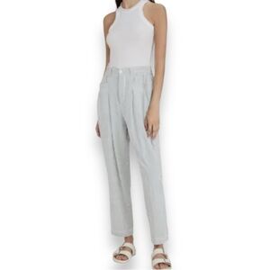 We The Free' Free People Cotton Seersucker White & blue striped Pull on Pants M